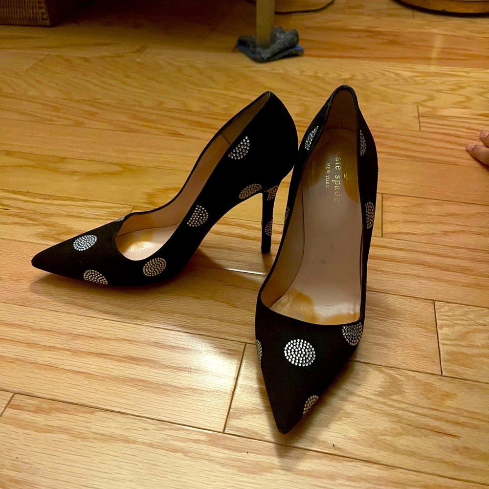 kate spade black pumps